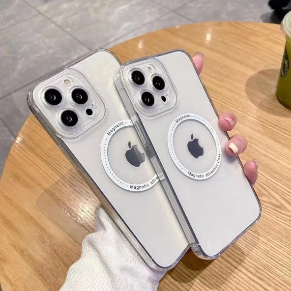 İphone 13 Pro Magsafe Uyumlu Şeffaf Kapak - Resim 5