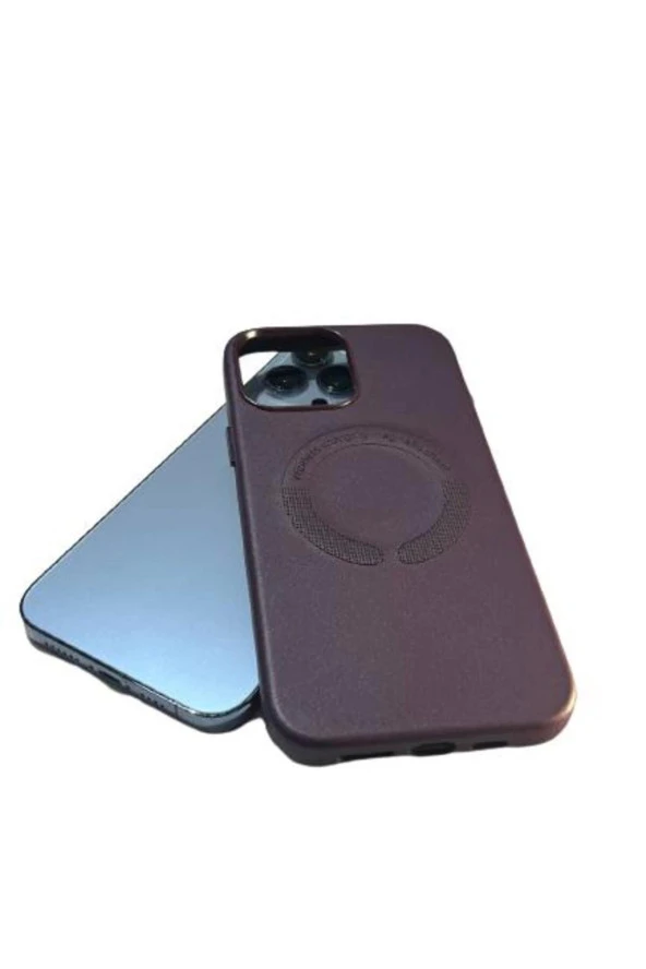 İphone 14 Pro Magsafe Leather Kapak Kılıf - Resim 3