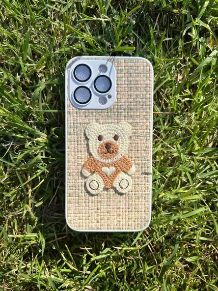 İphone 14 Opus Silikon Nakış Desenli Telefon Kılıfı - Resim 4