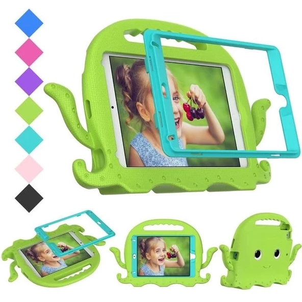 İpad Pro 11 10.9 Ahtapot Tutmalı Yumuşak Standlı Silikon Çocuk Tablet Kılıfı - 4