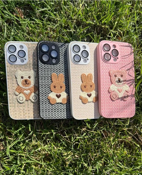 İphone 14 Opus Silikon Nakış Desenli Telefon Kılıfı - Resim 5