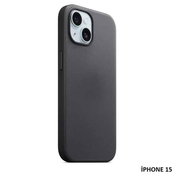 iPhone 15 için MagSafe özellikli Mikro Dokuma Kılıf - Resim 5