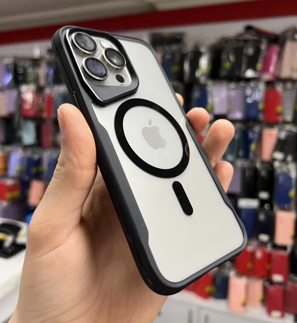 İphone 15 Plus T-Max MagSafe Uyumlu Siyah Silikon Kılıf - Resim 3