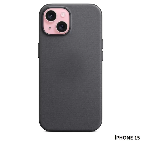 iPhone 15 için MagSafe özellikli Mikro Dokuma Kılıf - Resim 2