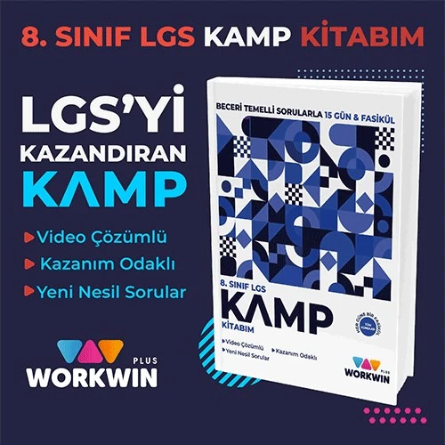 LGS 15 Fasikül Video Çözümlü Kamp Kitabı Workwin Plus - Resim 7