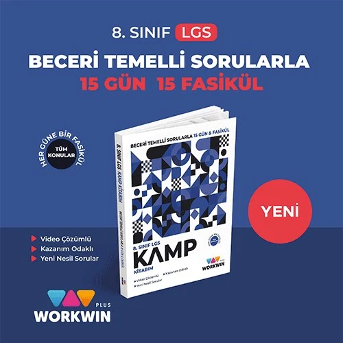 LGS 15 Fasikül Video Çözümlü Kamp Kitabı Workwin Plus - Resim 6