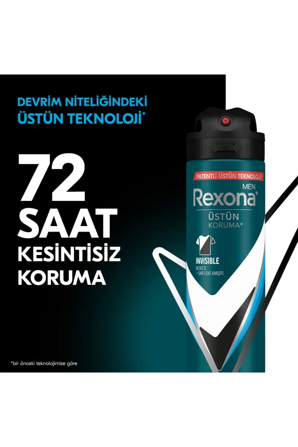 Rexona   Men Erkek Sprey Deodorant Invisible Ice Fresh 72 Saat Kesintisiz Üstün Koruma 150 ml X3 - 3