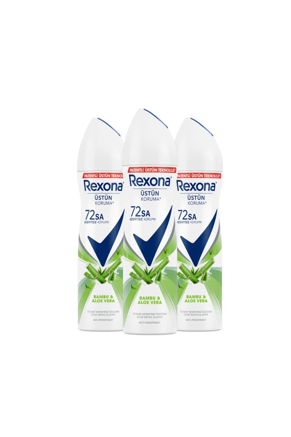 Rexona   Kadın Sprey Deodorant Bambu & Aloe Vera 72 Saat Kesintisiz Üstün Koruma 150 ml X3 - 2