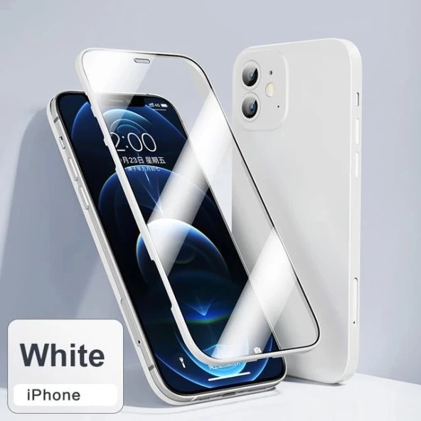İphone 360 Tam Kapatan Ultra İnce Telefon Kılıfı + Ekran Koruması - Resim 5