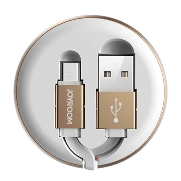 Joyroom S-M346 Uzatılabilir Mikro Hızlı Şarj ve Data Kablosu Beyaz ürün görseli