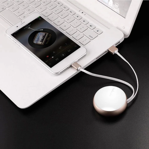 Joyroom S-M346 Uzatılabilir Mikro Hızlı Şarj ve Data Kablosu Beyaz - Resim 2