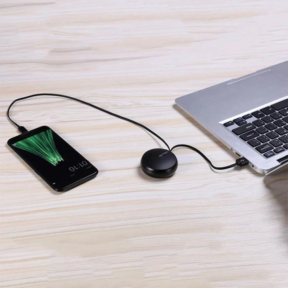 Joyroom S-M346 Uzatılabilir Mikro Hızlı Şarj ve Data Kablosu Siyah - Resim 3