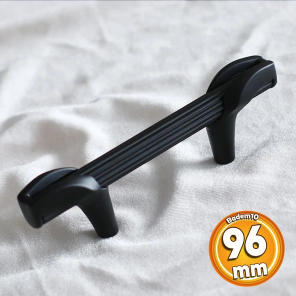 Duru 64 mm Siyah Metal Kulp Mobilya Mutfak Dolabı Çekmece Kulpları Dolap Kapak Kulpu Kulbu
