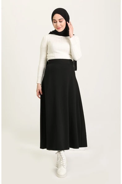 Kadın Kloş Etek Siyah - Resim 2