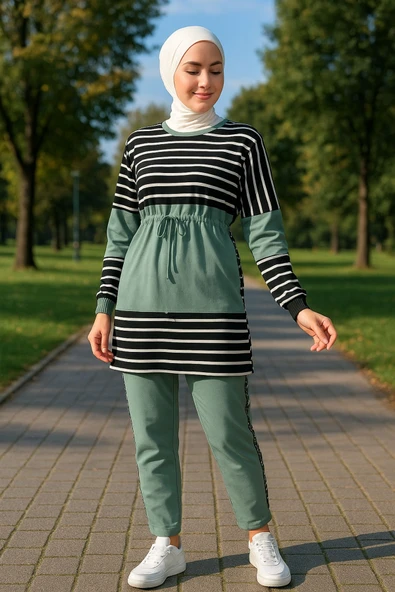 Kadın Yeşil Uzun Kollu Takım ürün görseli