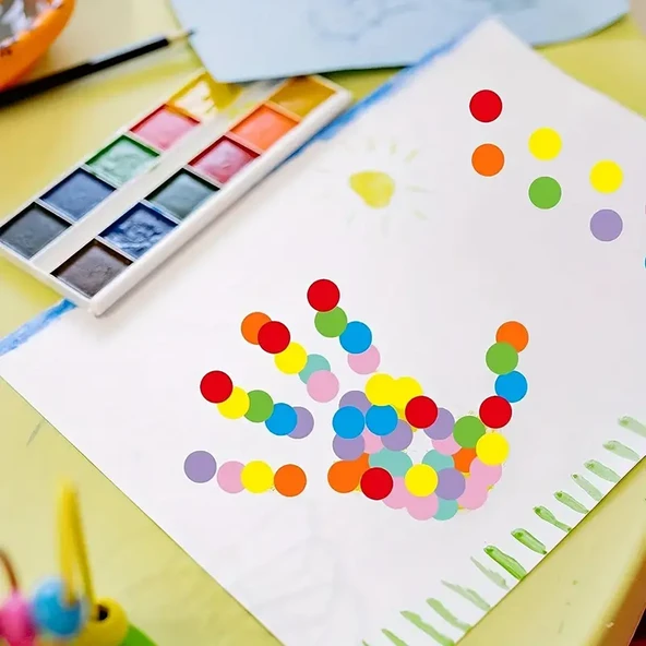 Tanex Mıx Color Ofis Etiketi 13mm 5-Renk 5.yaprak (350 Etiket) - Resim 2