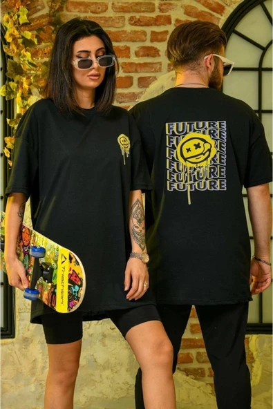 Sevgili Kombini Çift Unicex Tişört Siyah ürün görseli