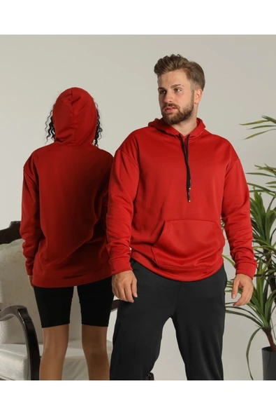 Sevgili Çift Kombini Unisex Oversize 2 Iplik Haki Sweatshirt ürün görseli