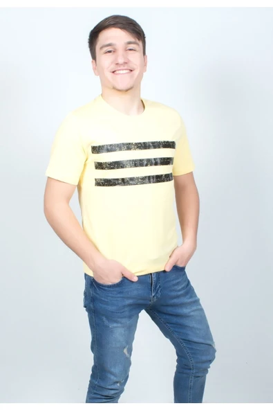 Sevgili Çift Kombini Unicex Tişört Sarı - Resim 3