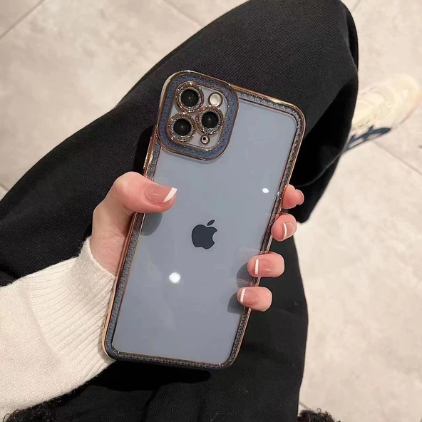 İphone 11 Rio Yıldız Desenli Kare Kenar Kamera Korumalı Kılıf - 3