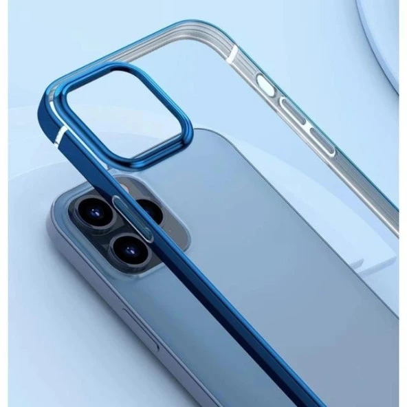 İphone 11 Metal Kamera Çerçeveli Kenarları Renkli Kılıf - Resim 4