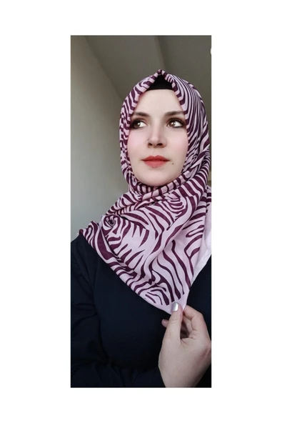 Kadın Çizgili Şal Gül Kurusu - 1