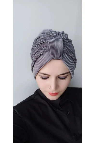 Kadın Piliseli Burgu Bone Gri - Resim 2