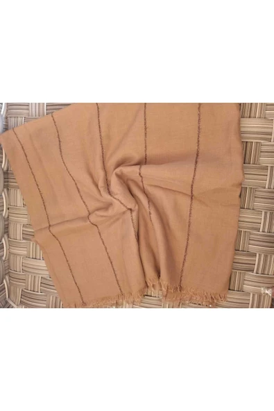 Kadın Tesettür Sim Şeritli Pamuklu Şal - Resim 3