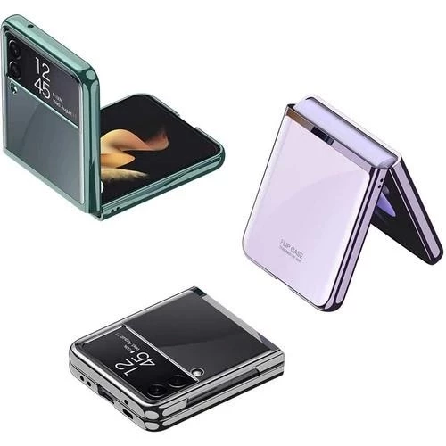 Samsung Z Flip 4 Şeffaf Korumalı Silikon Kapak & Kılıf - Resim 2