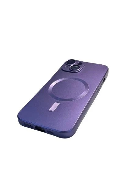 İphone 14 Plus Metalic Magsafe Silikon Kılıf - Resim 5