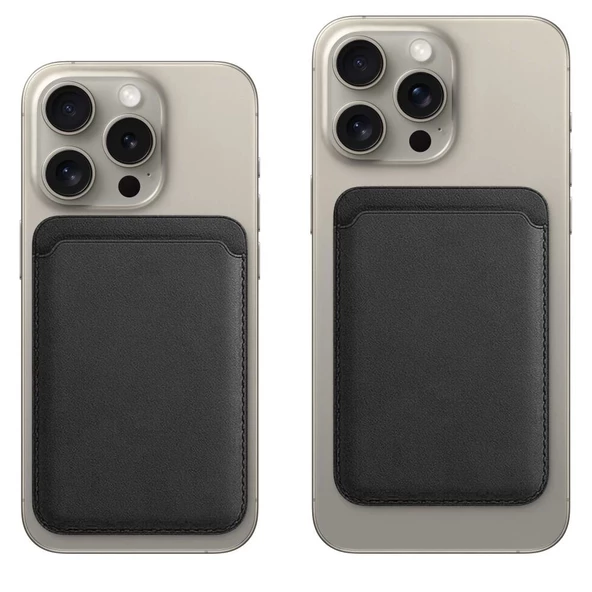 Magsafe Animasyonlu Deri Cüzdan 12-13-14-15 Modelleri İle Uyumlu - Resim 3