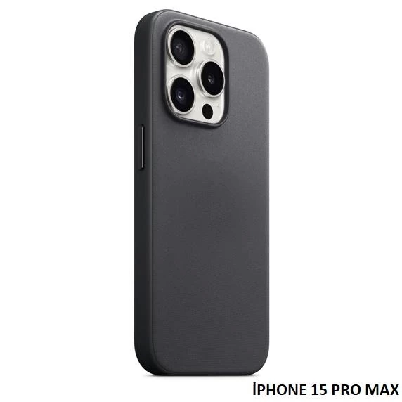 iPhone 15 Pro Max için MagSafe özellikli Mikro Dokuma Kılıf - Resim 5