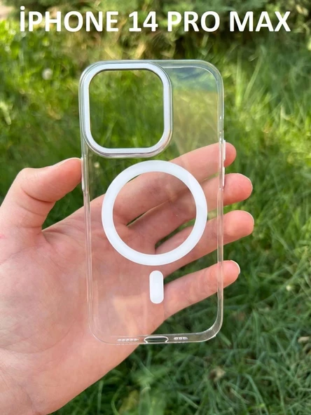 İphone 14 Pro Max Hybrid Magsafe Animasyonlu Sararmaz Kılıf ürün görseli