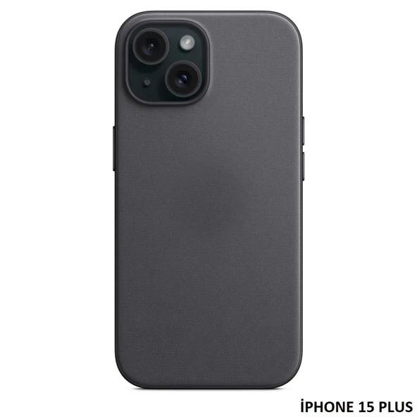 iPhone 15 Plus için MagSafe özellikli Mikro Dokuma Kılıf - Resim 4