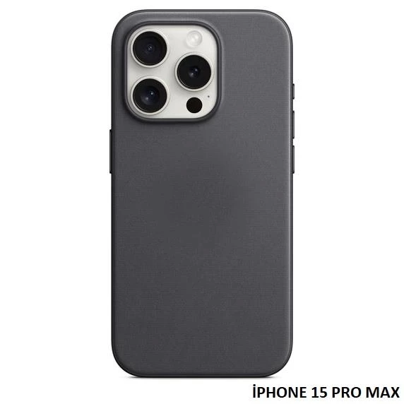 iPhone 15 Pro Max için MagSafe özellikli Mikro Dokuma Kılıf - Resim 3