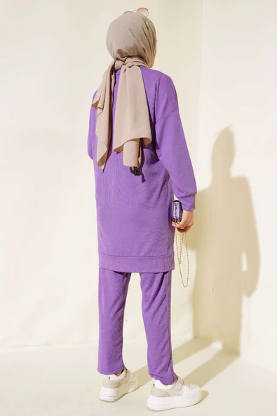 Fitilli İkili Takım Lila - Resim 3