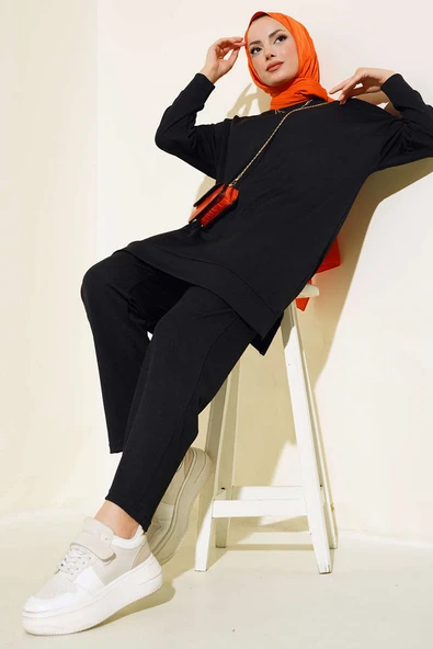 Fitilli İkili Takım Siyah ürün görseli 1