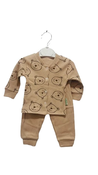 uğurböceğiçocuk Pupil Çocuk Pijama Takım Önü Çıtçıtlı Desenli Aylık - 2