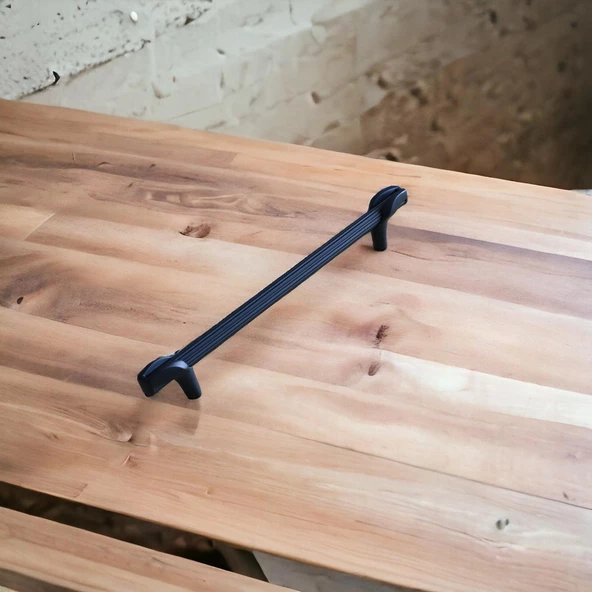 Duru 192 mm Siyah Metal Kulp Mobilya Çekmece Mutfak Dolabı Kulpları Dolap Kapak Kulbu Kulpu - Resim 7