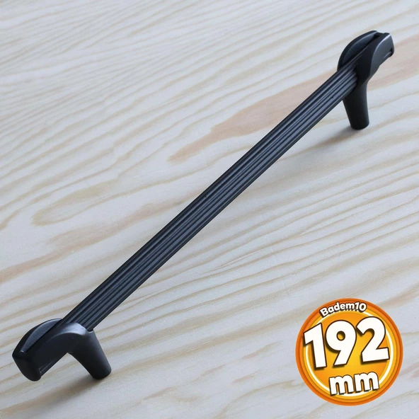 Duru 192 mm Siyah Metal Kulp Mobilya Çekmece Mutfak Dolabı Kulpları Dolap Kapak Kulbu Kulpu ürün görseli
