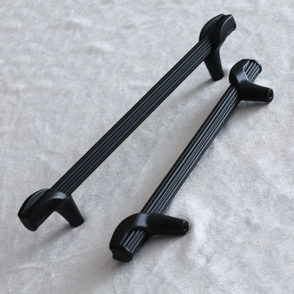 Duru 192 mm Siyah Metal Kulp Mobilya Çekmece Mutfak Dolabı Kulpları Dolap Kapak Kulbu Kulpu - Resim 5