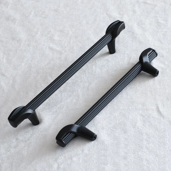 Duru 192 mm Siyah Metal Kulp Mobilya Çekmece Mutfak Dolabı Kulpları Dolap Kapak Kulbu Kulpu - Resim 4