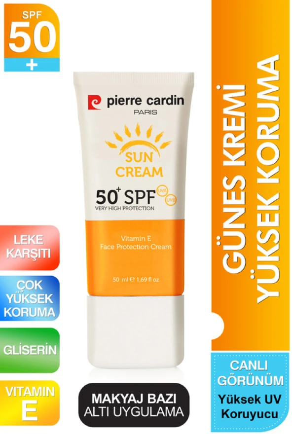 Pierre Cardin Yüksek Uv Korumalı Koyu Leke Önleyici Spf 50 Güneş Kremi Yüz Ve Tüm Vücut 50 ml