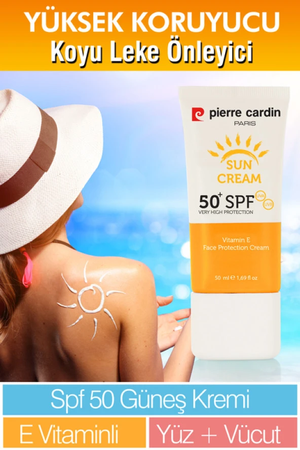 Pierre Cardin Yüksek Uv Korumalı Koyu Leke Önleyici Spf 50 Güneş Kremi Yüz Ve Tüm Vücut 50 ml - 2