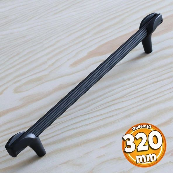 Duru 320 mm Siyah Metal Kulp Mobilya Çekmece Mutfak Dolabı Dolap Kapak Kulpları Kulbu Kulpu