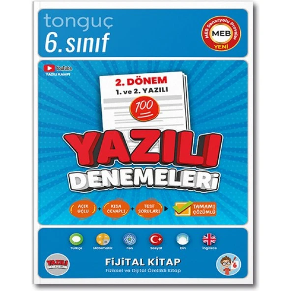 Tonguç 6. Sınıf Yazılı Denemeleri 2. Dönem 1 ve 2. Yazılı