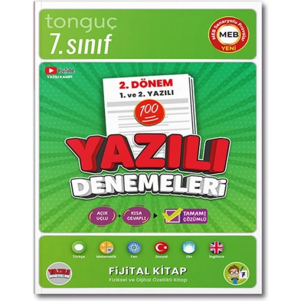 Tonguç 7. Sınıf Yazılı Denemeleri 2. Dönem 1 ve 2. Yazılı