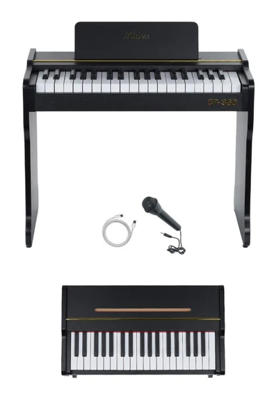 Midex CP-360BK Ahşap Çocuk Piyanosu Pilli 37 Tuşlu Gerçek Piyano Tuşları - Resim 2