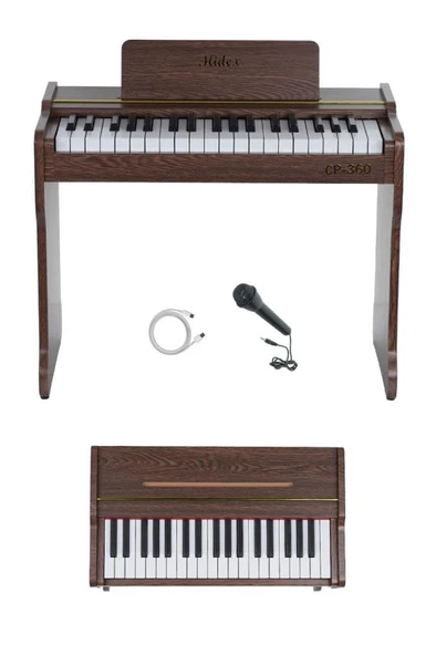 Midex CP-360C Ahşap Çocuk Piyanosu Pilli 37 Tuşlu Gerçek Piyano Tuşları - Resim 2