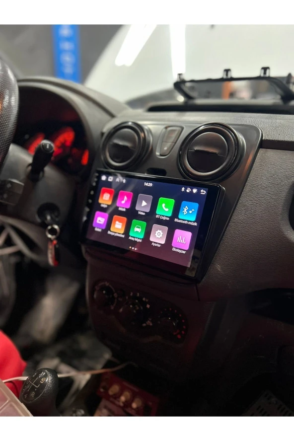 Dacia Logy-Dokker Çerçeveli Android 12 Multimedya Carplay 3GB RAM+32GB HDD Navgiasyon Ekran